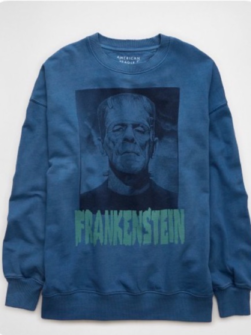 American Eagle Outfitters Blue Frankenstein Graphic Sweatshirt